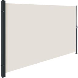 Tectake toldo lateral retrátil, aço, poliéster, 300x200 cm, bege