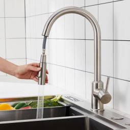 Misturador de cozinha removível cecipa torneira de cozinha de aço inoxidáve