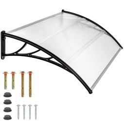 Cobertura arqueada para porta, 1,39 m², 150 x 93 cm, transparente