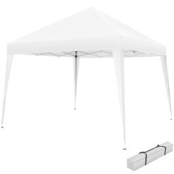 Carpa 3 x 3 m bolsa de transporte, cuerdas tensoras e piquetas branco