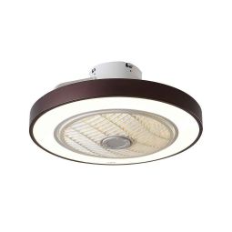 Ventilador-plafon LED modelo ALMANZORA marron TEGALUXE