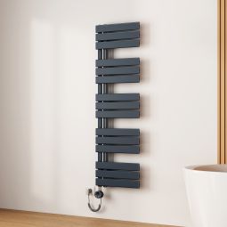 Emke toalheiro elétrico 1320x400 mm cinza antracite 600w Wi-Fi ipx4