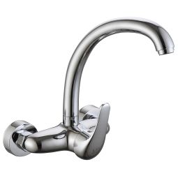 Grifo monomando de fregadero pared alto 150 modelo peonia