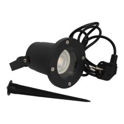 Foco LED exterior 6w, ø10cm, ip65, luz quente 3000k, 240v, cabo 1,5m