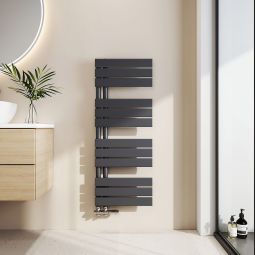 Emke radiador toalheiro água quente 104x40cm, 456w, antracite, plano