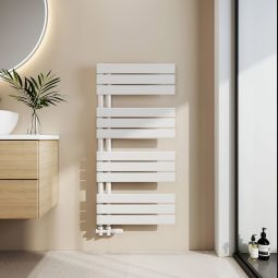 Emke toalheiro água quente 1041x500mm, 529w, branco, ligação lateral