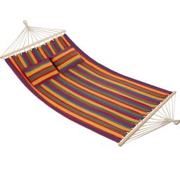 Rede doble, carga 240 kg com 2 almofadas, 230 x 145 cm, multicolor