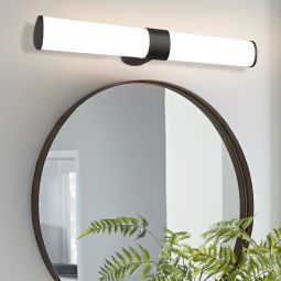 Nettlife luminária de parede com espelh LED preto 35x12.8