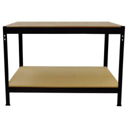 Mesa de trabalho q-rax em aço sem parafusos preto 120cm x 60cm x 90cm