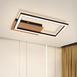 Nettlife plafon LED moderno plafon 12w madeira 3000k