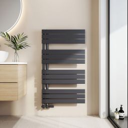 Emke radiador toalheiro água quente 104x60cm, 639w, antracite, plano