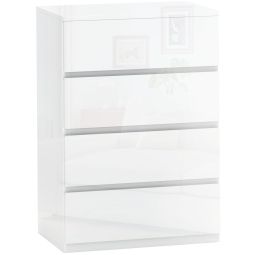 Cómoda com 4 gaveta 55x33x80 cm color blanco Homcom