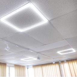 2x quadro luminoso LED 60x60cm 48w 4800 lm luz branca 6000k, teto falso