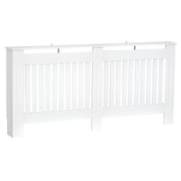 Cobertura radiador 172x19x81 cm mdf color blanco Homcom