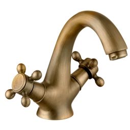Torneira de lavatório monobloco da série classic em antique
