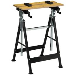 Bancada de trabalho 65cmx60.5cmx110cm metal, mdf bicolor Homcom