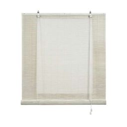 Estores de bambu, estore de rolo bambu natural branco 150 x 250 cm