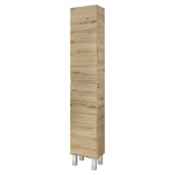 Coluna de arrumação autónoma lila - 30 cm - acabamento: madeira - 2 portas