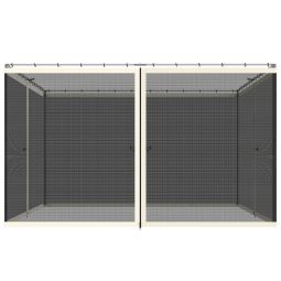 4 painéis de rede mosquiteira para tenda poliéster, nylon Outsunny