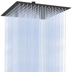 Cabezal de ducha - acero inoxidable - rociador de lluvia cuadrado - 20x20 c