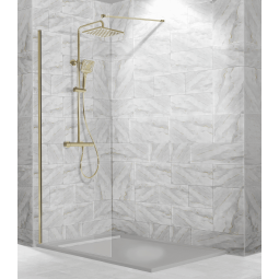 Painel fixo de box fresh ouro escovado - 78.5/80 cm - reversível