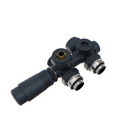 Emke válvula com termostato para radiador, g1/2", φ16/15mm, cinza antracite