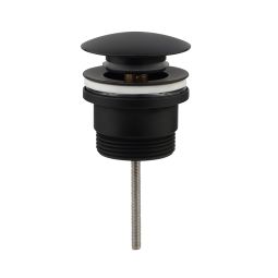 Kibath válvula click clack para lavatorios acabamento preto fosco em latão