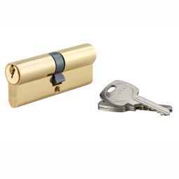 Cilindro padrão latonado com três chaves 40x30mm