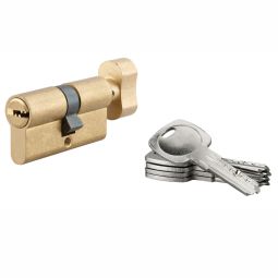 Cilindro 5G com botão de latão reversível com cinco chaves 30x30mm