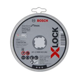 10 DISCOS DE CORTE INOX 115 MM XLOCK Bosch