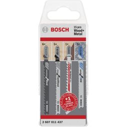 Conjunto de lâminas para serra tico-tico 14+1 para madeira e metal Bosch