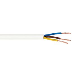 H05VV-F 3G1.5mm rolo de cabo branco 25m