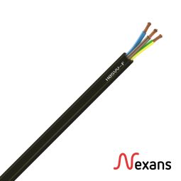 H05VV-F 3G1.5mm rolo de cabo Nexans preto 100m