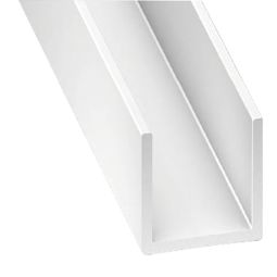 PERFIL EM U DE PVC BRANCO 260 X 1,2 X 1 CM