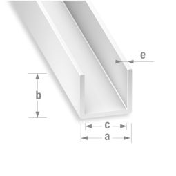 PERFIL EM “U” DE PVC 260 X 1,8 X 1 cm