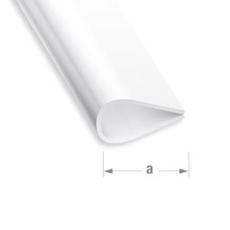 PERFIL DE PINÇA DE PVC BRANCO 15 mm X 2 m