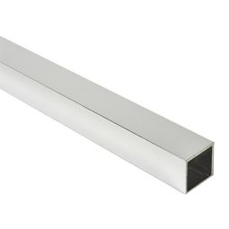 TUBO QUADRADO DE ALUMÍNIO BRILHO 20 X 20 X 1,5 mm - 1 m