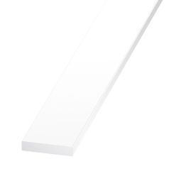PERFIL DE ACABAMENTO EM PVC BRANCO 200 X 4 CM - 3 MM