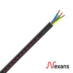 U-1000 R2V 3x1,5mm Nexans de cabo preto rolam 50m