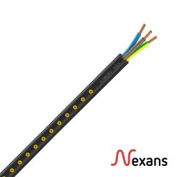 U-1000 R2V 3x2,5mm rolo de cabo Nexans preto 100m