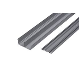 KIT GUIAS PORTAS CORRER 180CM PRETO