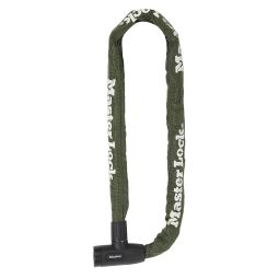 CORRENTE ANTI-ROUBO FORRADA COM FECHADURA INTEGRADA 8mm X 1m MASTERLOCK