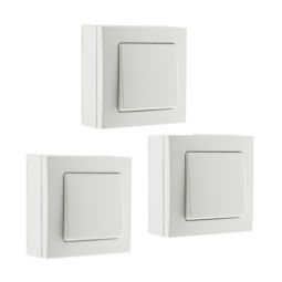 PACK 3 INTERRUPTORES COMUTADORES SALIENTES BRANCOS