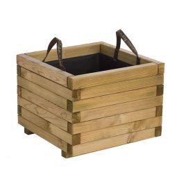 Canteiro de madeira quadrada baroque forest style 50 x 50 x 38 cm