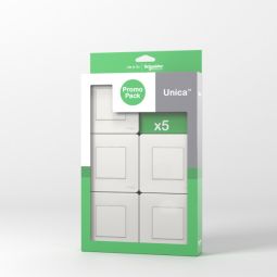 Pack Tomadas New Unica Branco 5 Uds