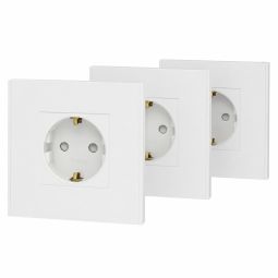 Pack 3 bases Schuko branco Schneider