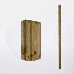 Poste madeira dupla ranhura "lemhi"240 x 4,5 x 9