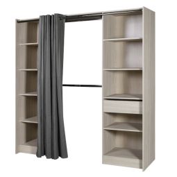 Kit Interior Roupeiro Eklips 200X200X48 Cm Carvalho Claro