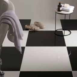 Pavimento porcelânico retificado mármore branco polido 60x60cm 
