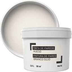 Tinta para paredes branco roto 2,5 l